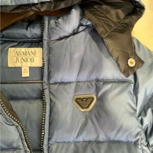 Armani Junior Blue Puffer Jacket